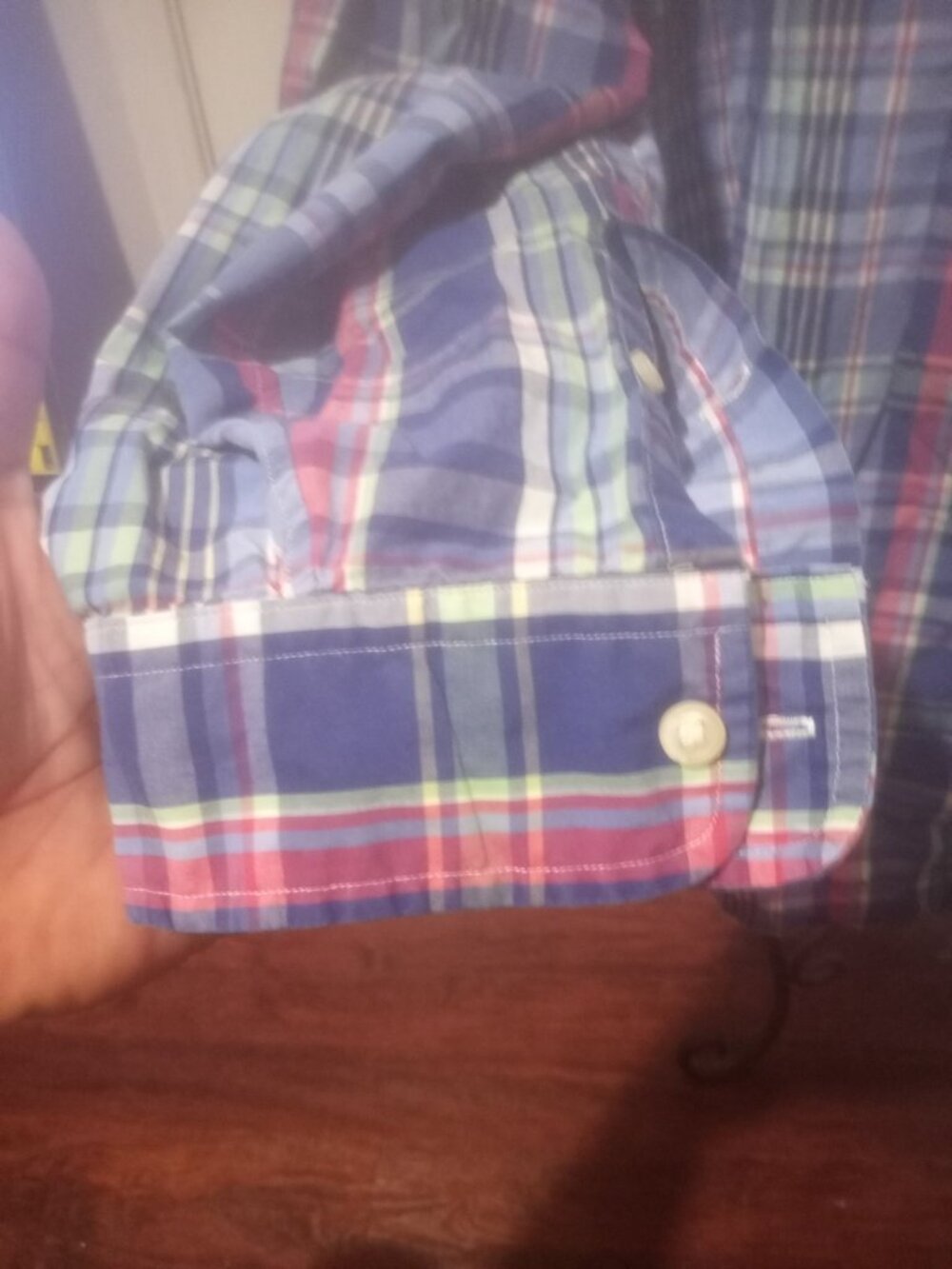 Ralph Lauren Shirt Mens 2XB Big Blue Multicolor Plaid Classic Fit Button Down - Picture 7 of 13